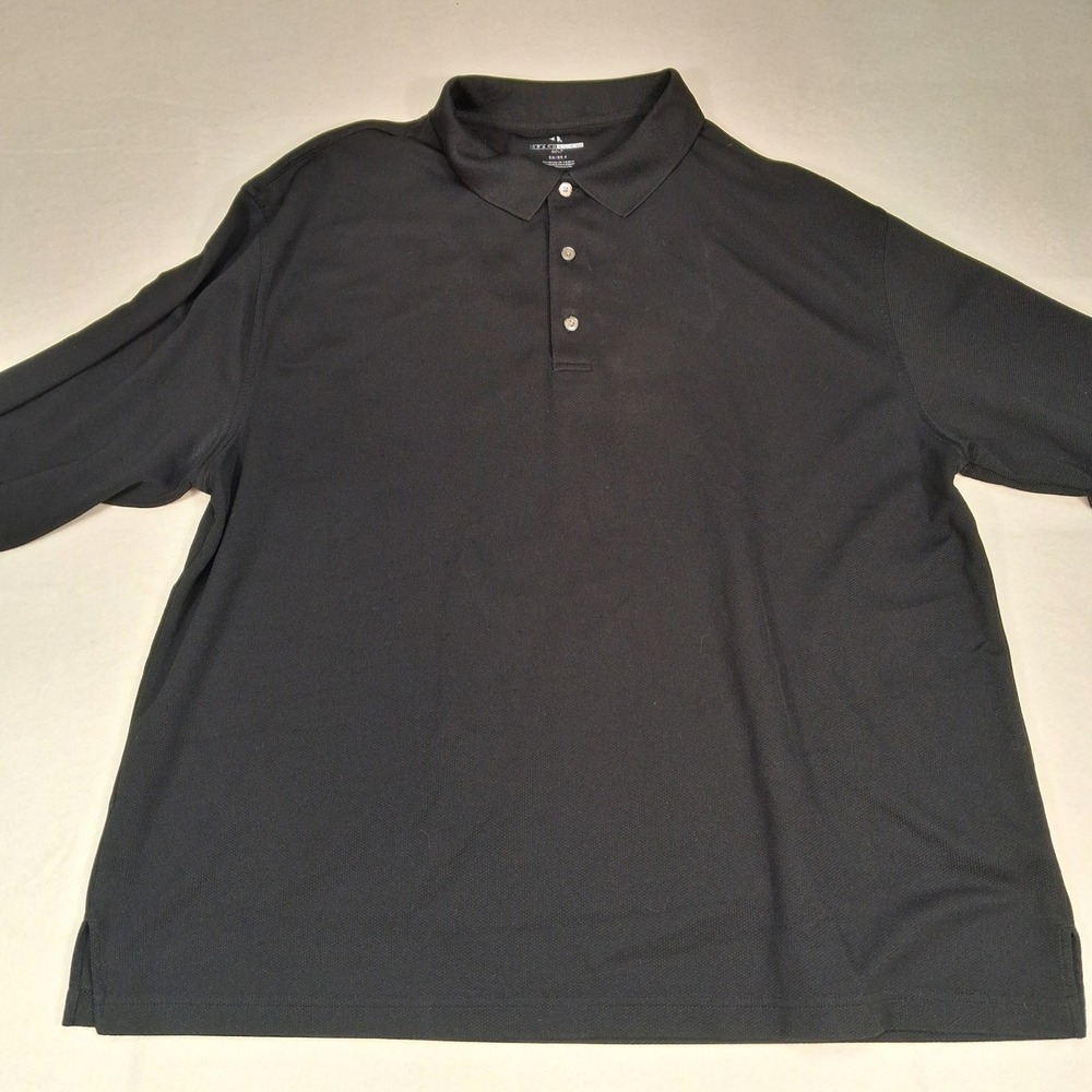 Grand‎ Slam Golf Polo Shirt Mens 3X Black Long Sleeve Performance Pique